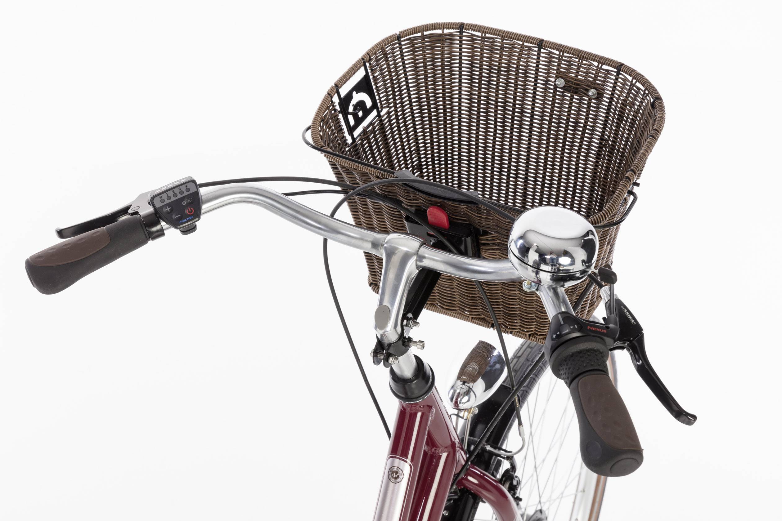 Fischer Fahrrad ER1804 bordeaux E-Bike mit Trittantrieb Bordeaux Li-Ion 36V 8.8Ah