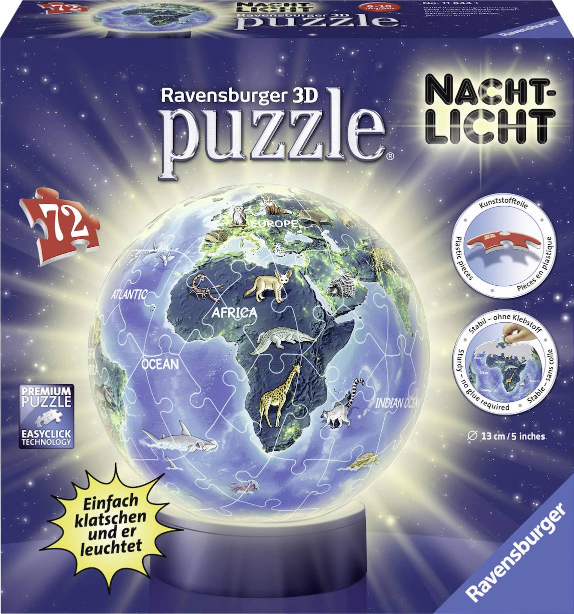 Ravensburger Erde im Nachtdesignl Puzzleball + Nachtlicht 11844 1 St.
