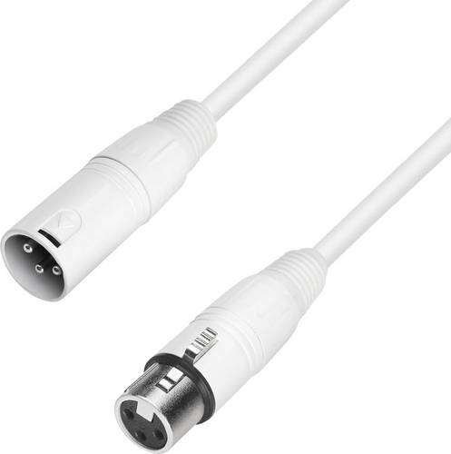 Adam Hall K4 MMF 1000 SNOW XLR Verbindungskabel [1x XLR-Stecker - 1x XLR-Buchse] 10.00 m Weiß
