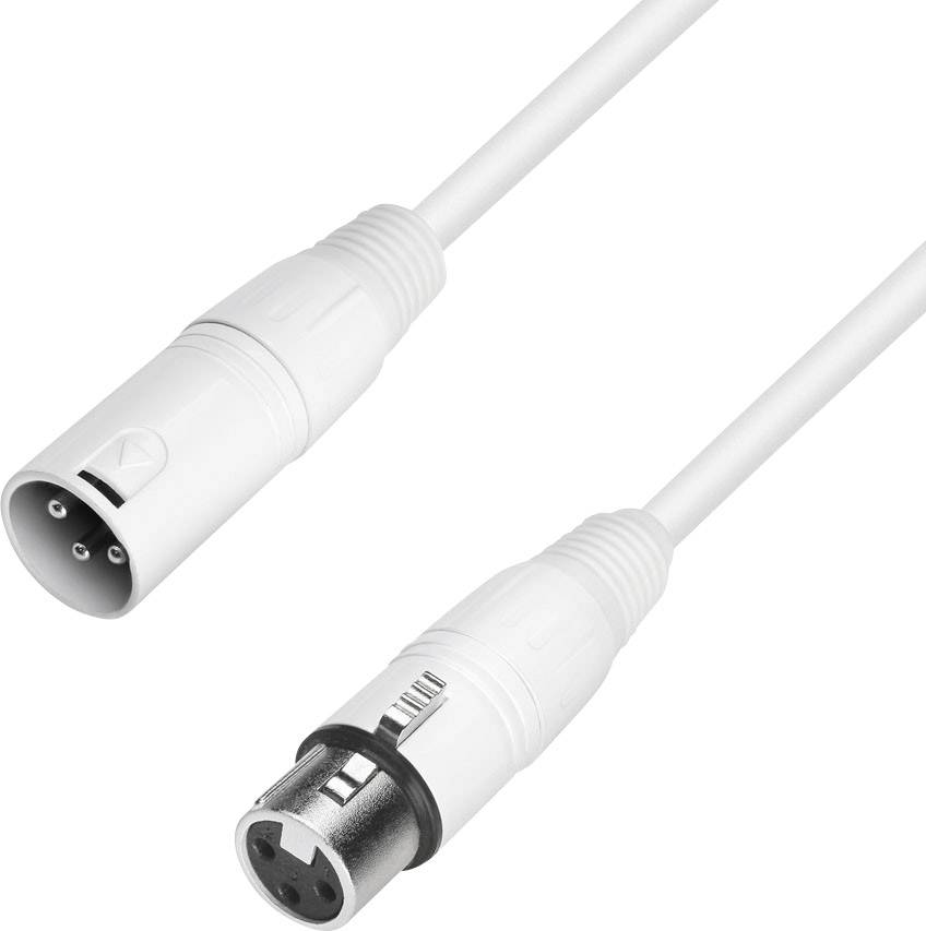 Adam Hall K4 MMF 1000 SNOW XLR Verbindungskabel [1x XLR-Stecker - 1x XLR-Buchse] 10.00 m Weiß