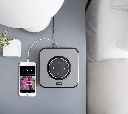 IHome iAVS1 Docking Lautsprecher Schwarz Passend für (Sprachassistenten):Amazon Echo Dot