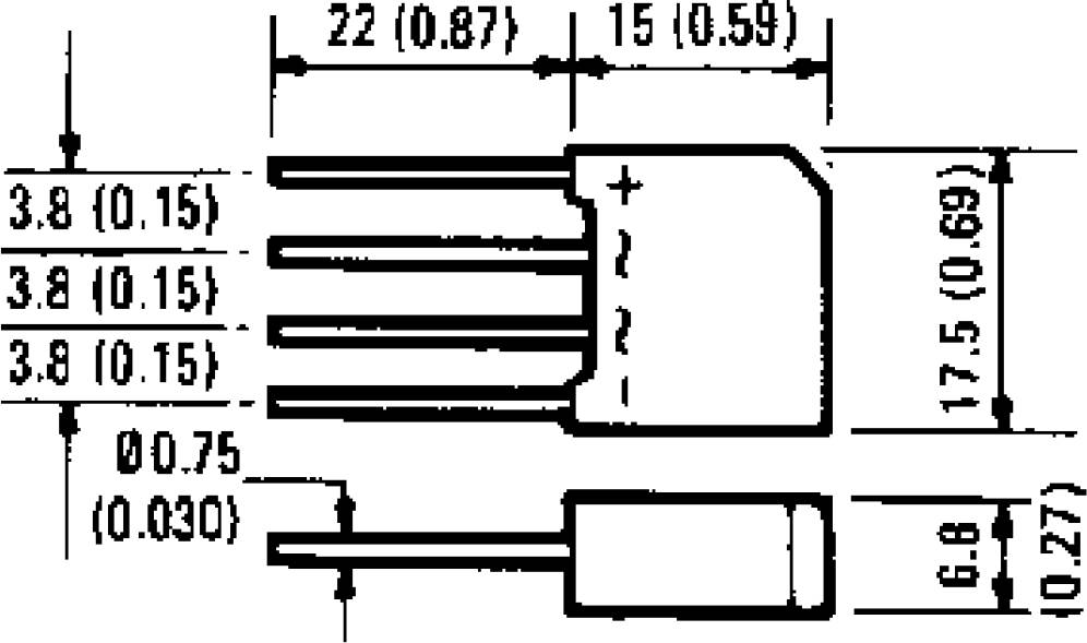 Infineon Technologies 2KBP04 Brückengleichrichter SIP-4 400 V 1.9 A Einphasig