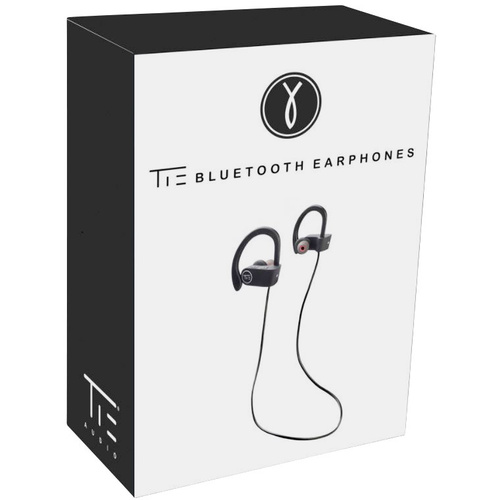 Tie Studio Bluetooth 4.1 Sport pour le sport Écouteurs intra-auriculaires Bluetooth noir micro-casque, volume réglable, résistant