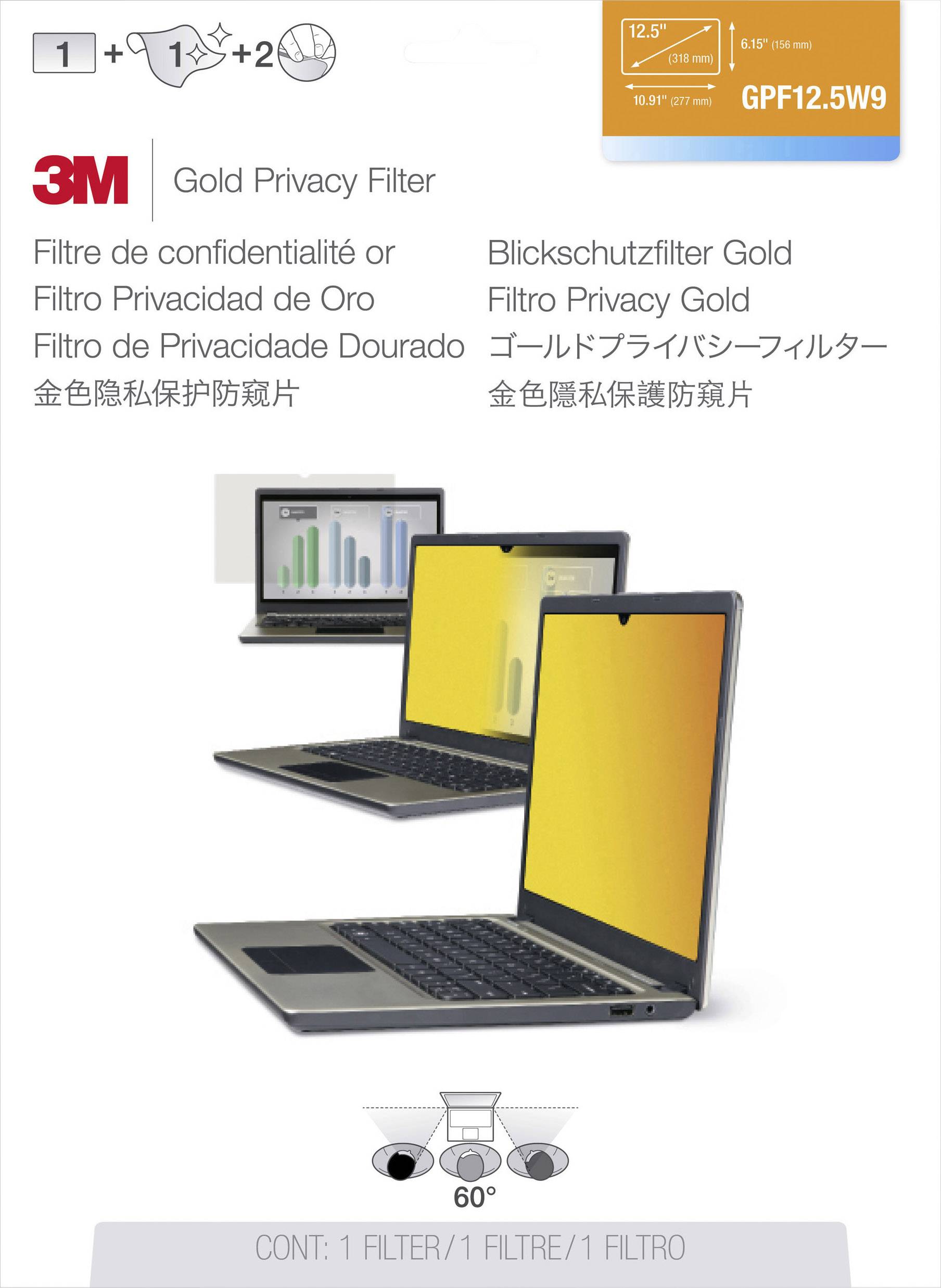 3M GPF12.5W9 Blickschutzfolie 31,8cm (12,5") Bildformat: 16:9 7000059565 Passend für Modell (Gerätetypen): Universal