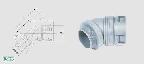 920199 HSSV 45° M50 NW48/50 gr Schlauchverschraubung Grau M50 45° 1St.