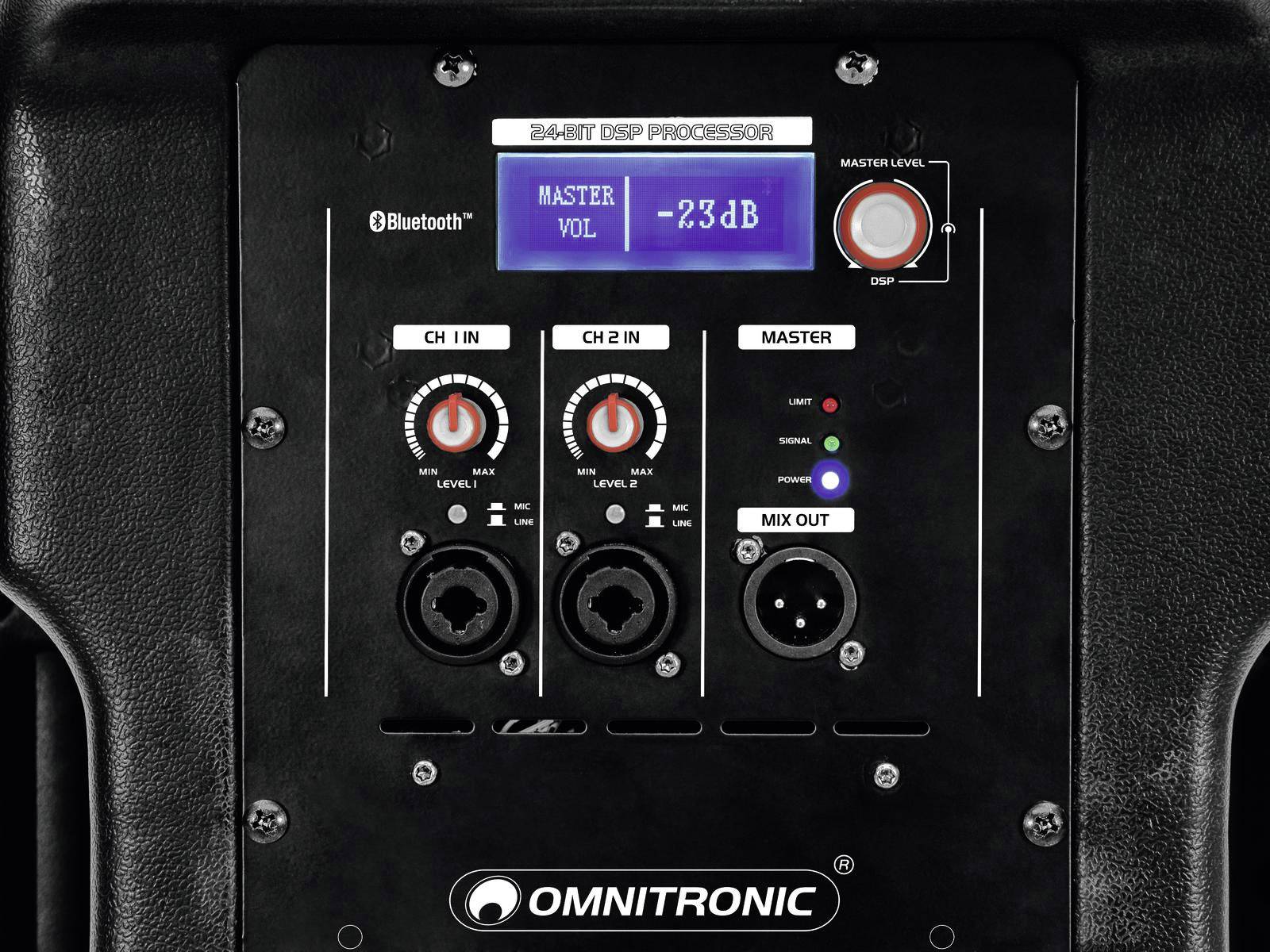 Omnitronic XKB-212A Aktiver PA Lautsprecher 30cm 12 Zoll 300W 1St.
