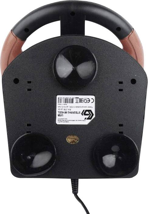 Gembird STR-UV-01 Lenkrad USB PC, PlayStation 3 Schwarz, Rot inkl. Pedale