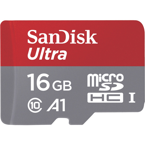 SanDisk Ultra™ Photo microSDHC-Karte 16GB Class 10, UHS-I A1-Leistungsstandard, inkl. SD-Adapter, inkl. Android-Software
