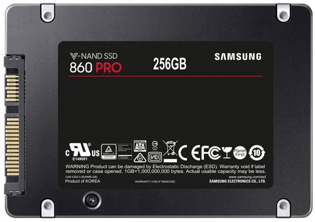 Samsung 860 PRO 256 GB Interne SATA SSD 6.35 cm (2.5 Zoll) SATA 6 Gb/s Retail MZ-76P256B/EU