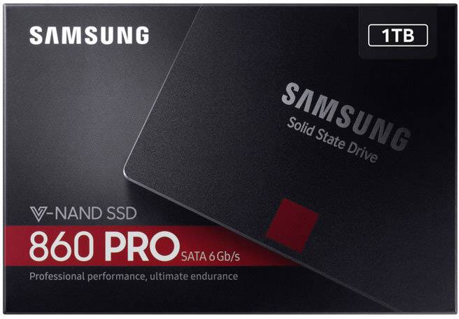 Samsung 860 PRO 1 TB Interne SATA SSD 6.35 cm (2.5 Zoll) SATA 6 Gb/s Retail MZ-76P1T0B/EU
