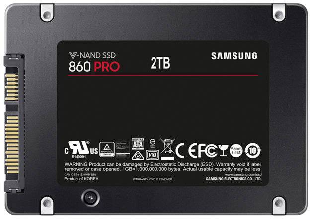 Samsung 860 PRO 4 TB Interne SATA SSD 6.35 cm (2.5 Zoll) SATA 6 Gb/s Retail MZ-76P4T0B/EU
