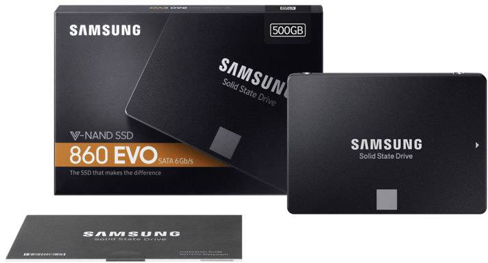 Samsung 860 EVO 500GB Interne SATA SSD 6.35cm (2.5 Zoll) SATA 6 Gb/s Retail MZ-76E500B/EU