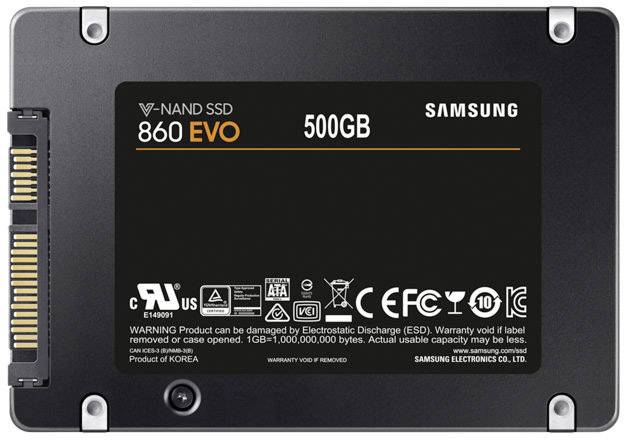 Samsung 860 EVO 500GB Interne SATA SSD 6.35cm (2.5 Zoll) SATA 6 Gb/s Retail MZ-76E500B/EU