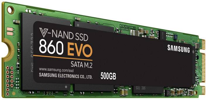 Samsung 860 EVO 500GB Interne M.2 SATA SSD 2280 M.2 SATA 6 Gb/s Retail MZ-N6E500BW