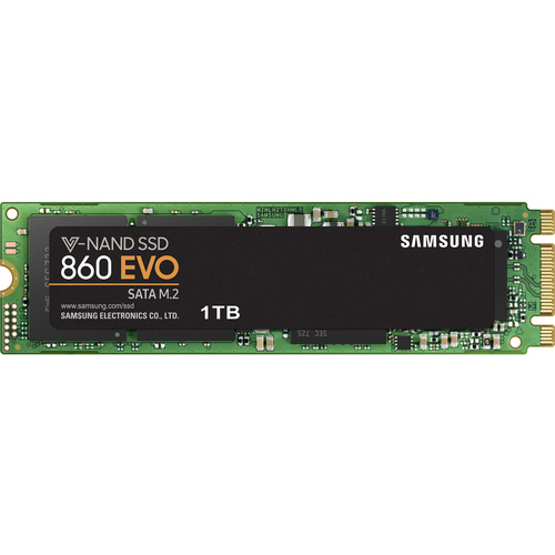 Samsung 860 EVO 1 TB Interne M.2 SATA SSD 2280 M.2 SATA 6 Gb/s Retail MZ-N6E1T0BW