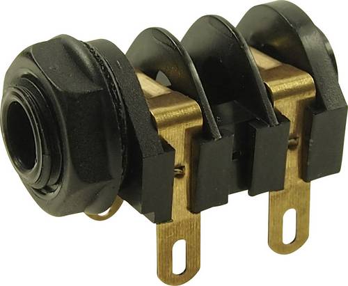 Cliff CL11607 Klinken-Steckverbinder 6.35 mm Buchse, Einbau horizontal Polzahl: 2 Mono Schwarz