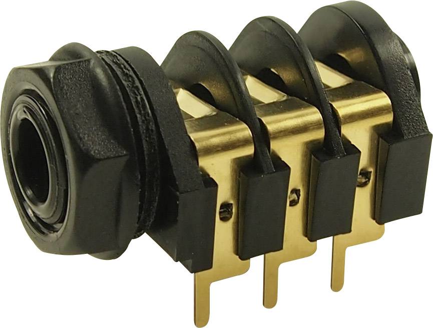 Cliff CL12327 Klinken-Steckverbinder 6.35 mm Buchse, Einbau horizontal Polzahl: 3 Stereo Schwarz 1