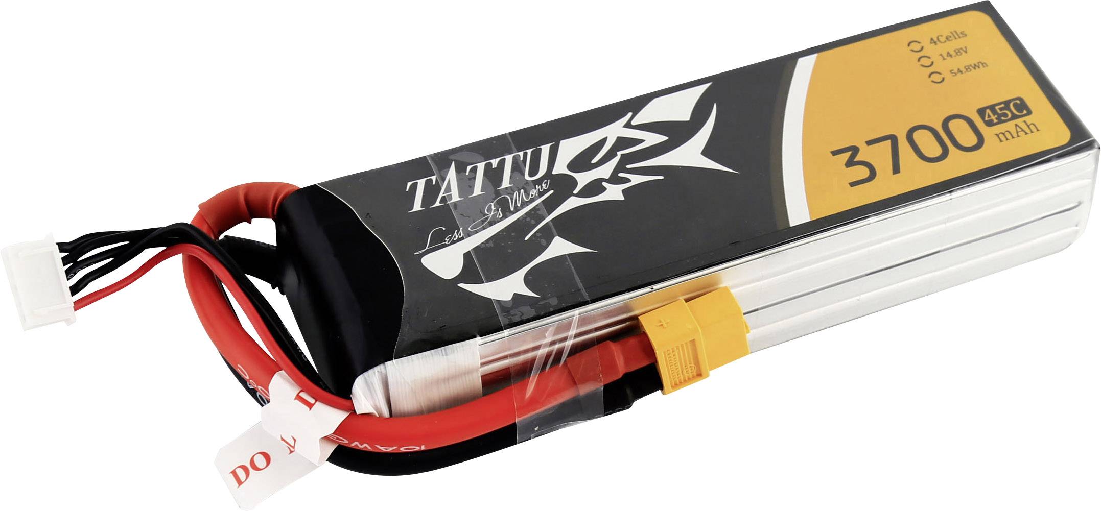 Tattu Modellbau-Akkupack (LiPo) 14.8 V 3700 mAh Zellen-Zahl: 4 45 C Softcase XT60