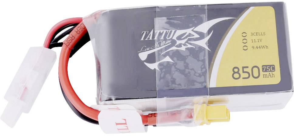 Tattu Modellbau-Akkupack (LiPo) 11.1V 850 mAh Zellen-Zahl: 3 75 C Softcase XT30