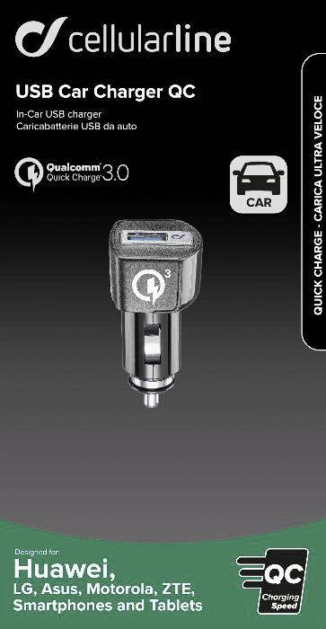 Cellularline CBRHUUSBQCK USB Ladegerät Schwarz