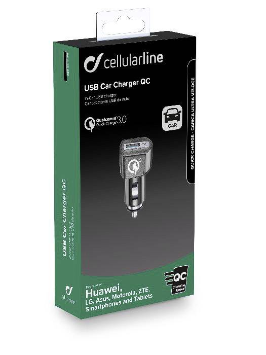 Cellularline CBRHUUSBQCK USB Ladegerät Schwarz