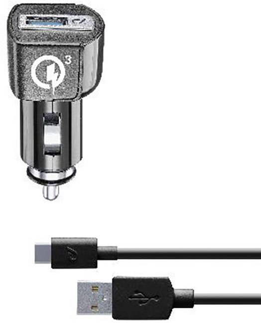 Cellularline CBRHUKITQCTYCK USB Ladegerät Schwarz