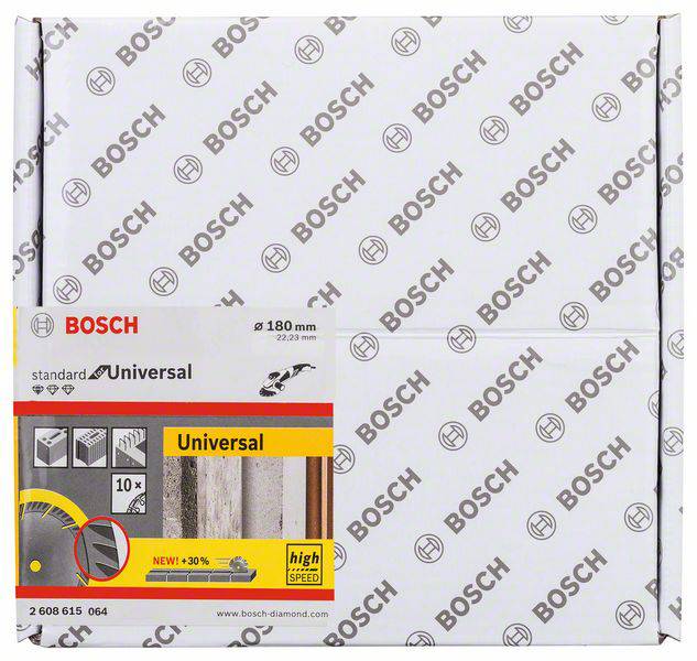 Bosch Accessories 2608615064 Standard for Universal Speed Diamanttrennscheibe Durchmesser 180mm Bohrungs-Ø 22.23mm 10St.