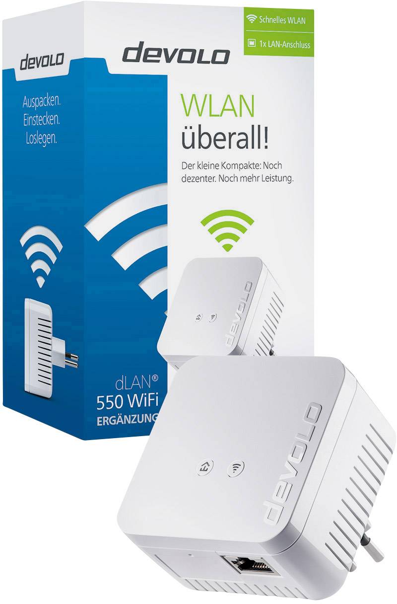 Devolo dLAN® 550 WiFi Powerline Powerline WLAN Einzel Adapter 9627 500 MBit/s