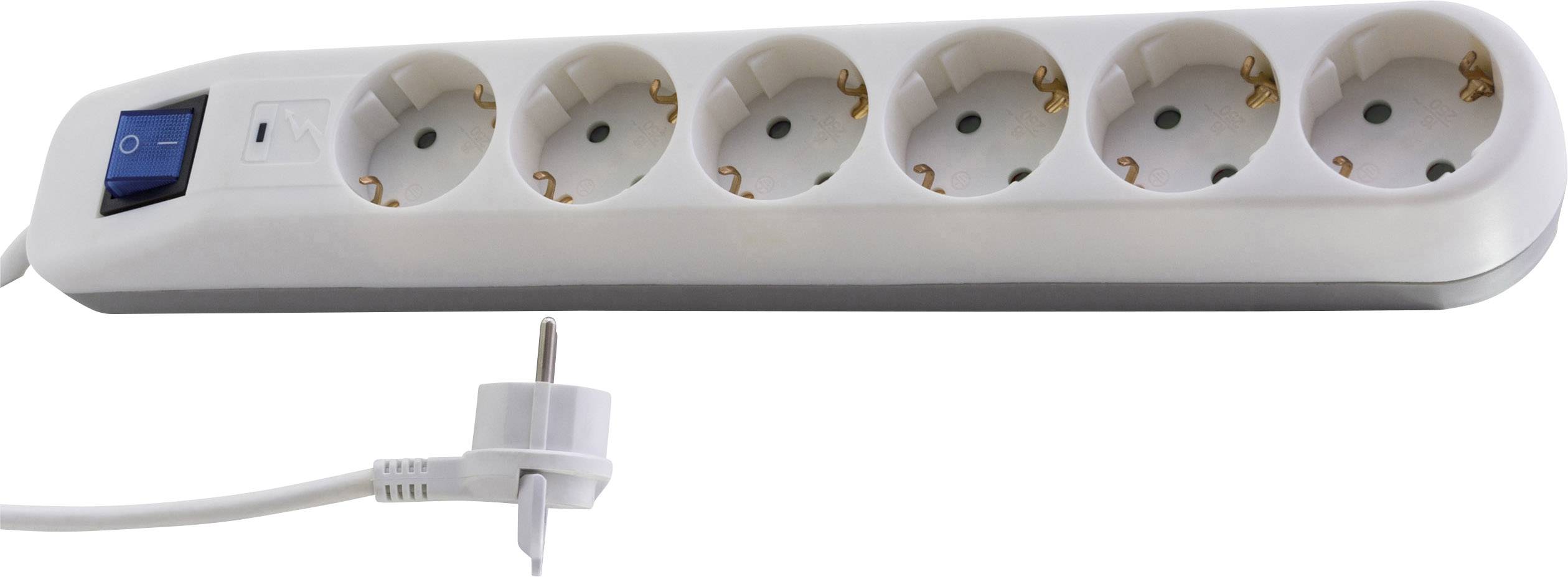 REV 0014641100 Steckdosenleiste mit Schalter Weiß, Grau Schutzkontakt 1St.