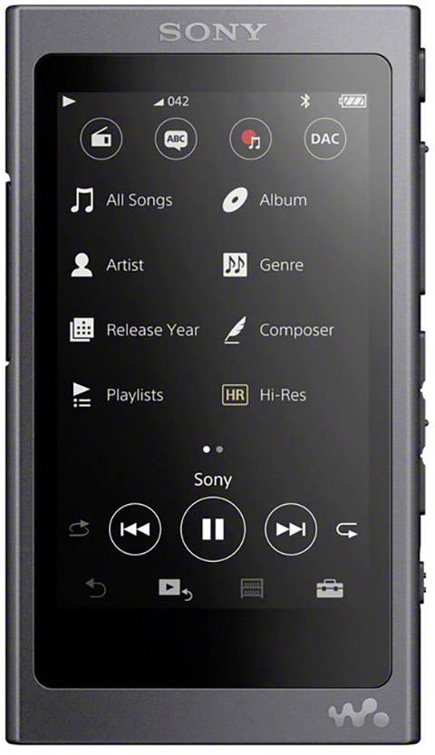 Sony NW-A45 MP3-Player 16GB Schwarz Bluetooth®, High-Resolution Audio, NFC