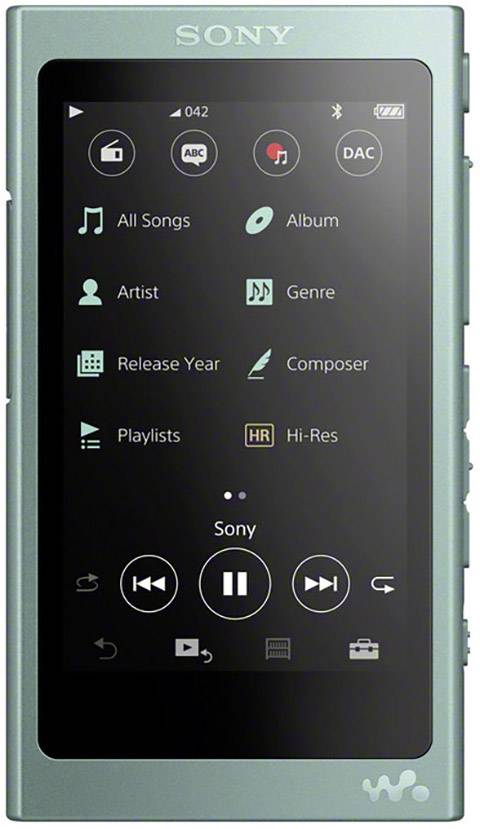 Sony NW-A45 MP3-Player 16 GB Grün Bluetooth®, High-Resolution Audio, NFC