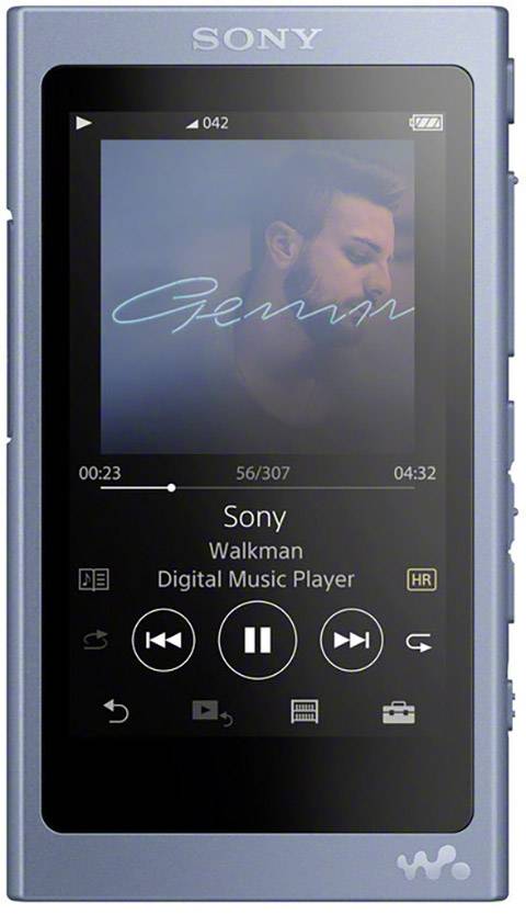 Sony NW-A45HN MP3-Player 16 GB Blau Bluetooth®, Digitale Geräuschminimierung, High-Resolution Audio, NFC