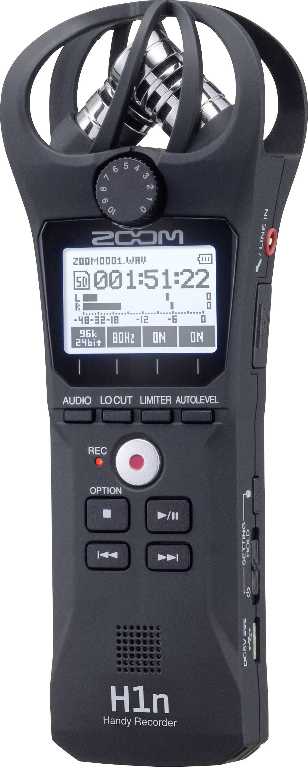 Zoom H1n Mobiler Audio-Recorder Schwarz