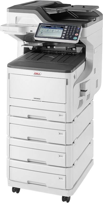 OKI MC853dnv Multifunktionsdrucker Laser Farbe A3 Drucker, Scanner, Kopierer, Fax LAN, Duplex, Duplex-ADF