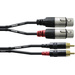 Cordial CFU 1,5 FC Audio Adapterkabel [2x XLR-Buchse - 2x Cinch-Stecker] 1.50m Schwarz