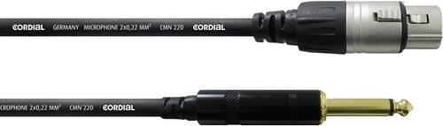 Cordial CCM 10 FP XLR Verbindungskabel [1x XLR-Buchse - 1x Klinkenstecker 6.35 mm] 10.00m Schwarz