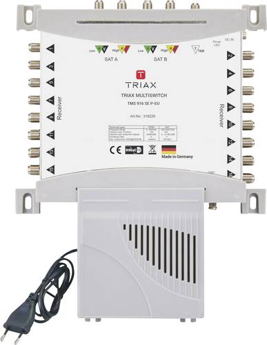 TMS 916 SE P-EU SAT Multischalter Eingänge (Multischalter): 9 (8 SAT/1 terrestrisch) Teilnehm