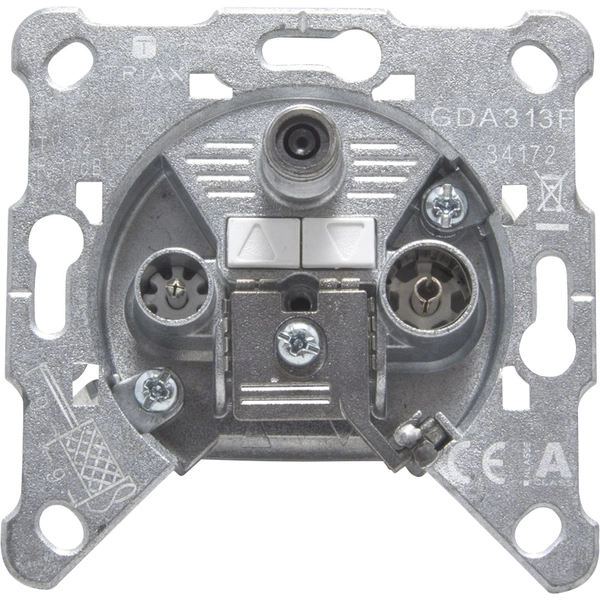 Triax GDA 313 Antennendose SAT, TV, UKW Unterputz Durchgangsdose Triax GDA 313 Antennendose SAT, TV, UKW Unterputz Durchgangsdose