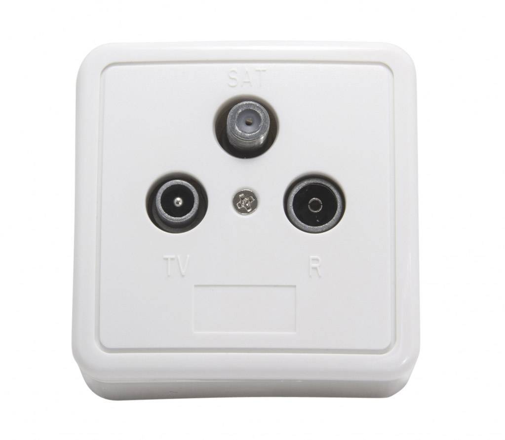 Triax GAD 269 LTE Antennendosen-Set SAT, TV, UKW Aufputz Stichleitungsdose