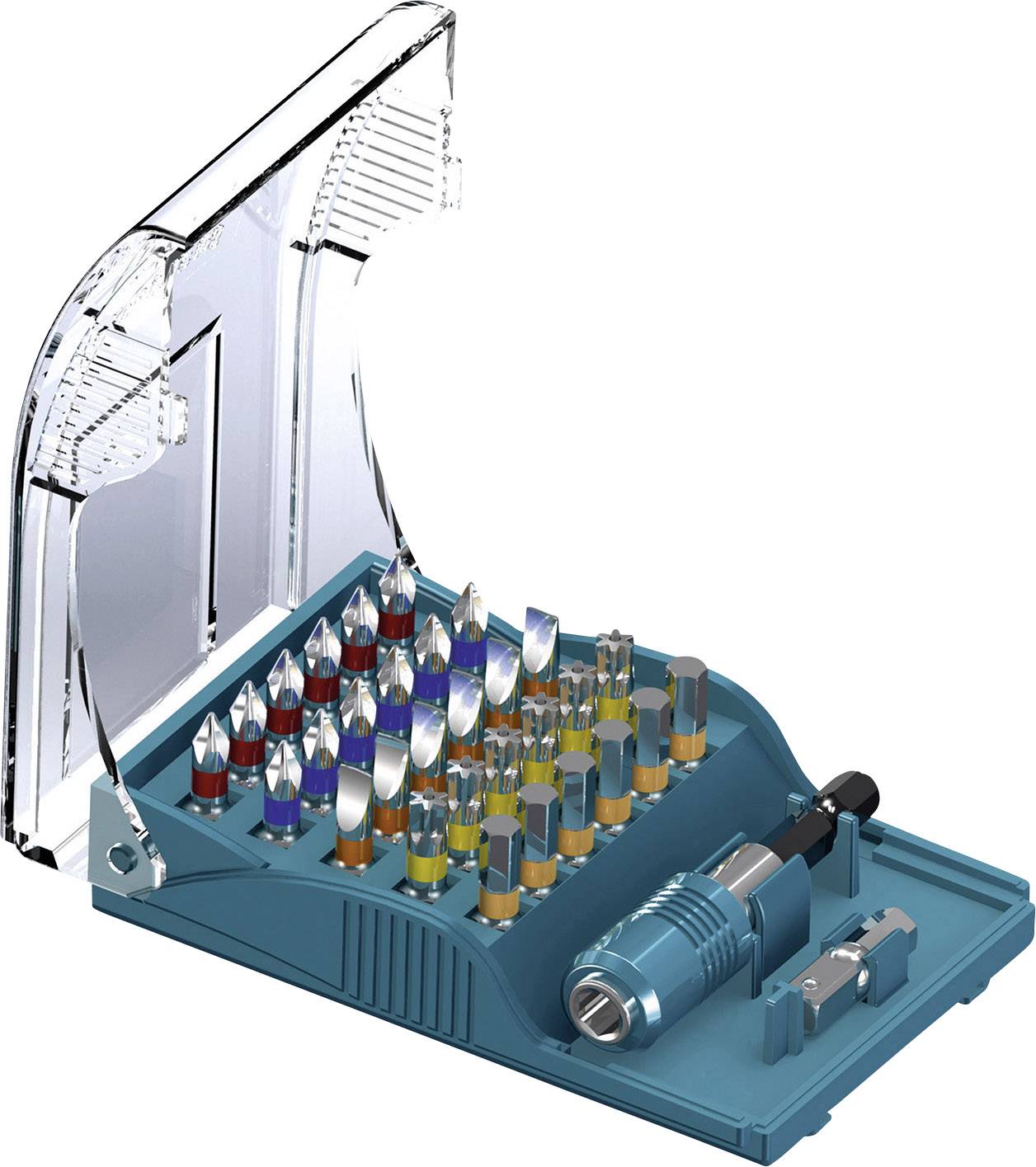 Heller 28913 9 Bit-Set 32teilig Kreuzschlitz Phillips, Kreuzschlitz Pozidriv, Schlitz, Sechsrund BO