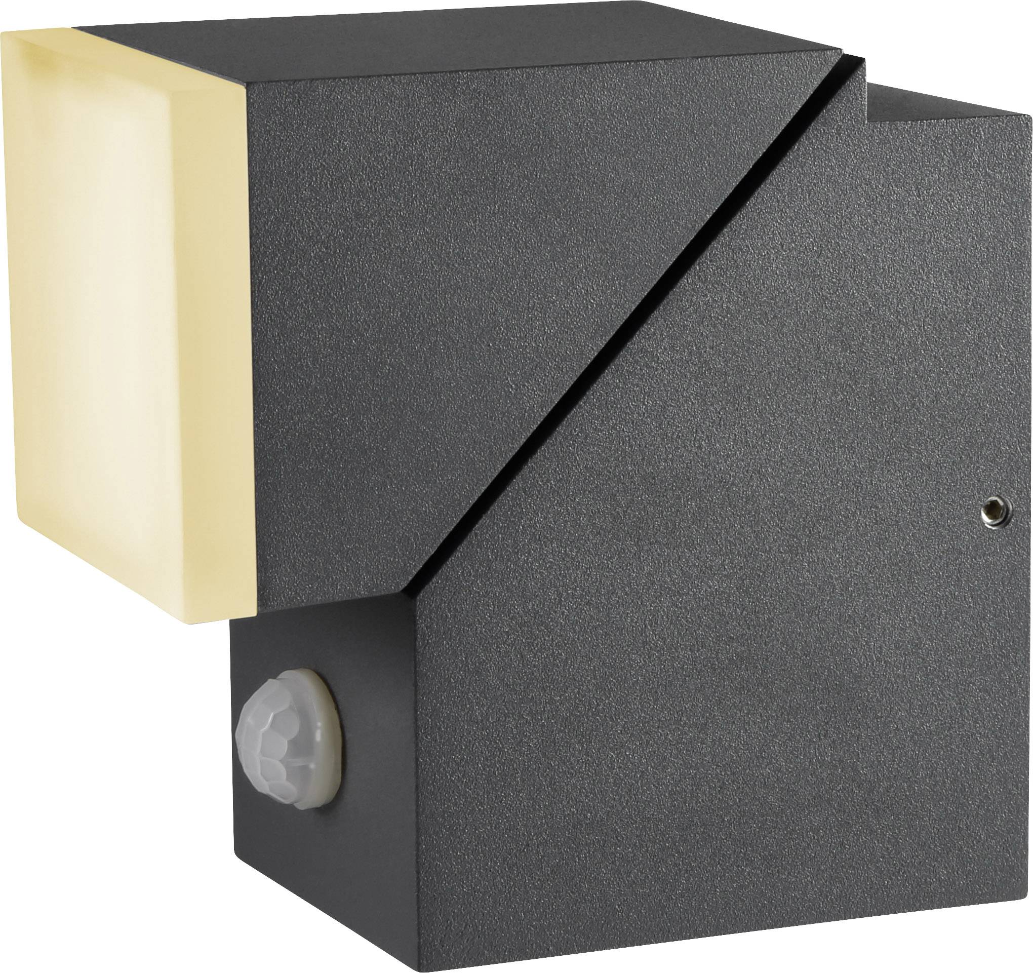 Polarlite Spot Pir8 PL-8232020 LED-Wandleuchte mit Bewegungsmelder Warmweiß Dunkelgrau