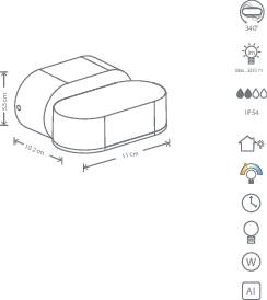 Polarlite Spot PL-8232025 LED-Wandleuchte Dunkelgrau