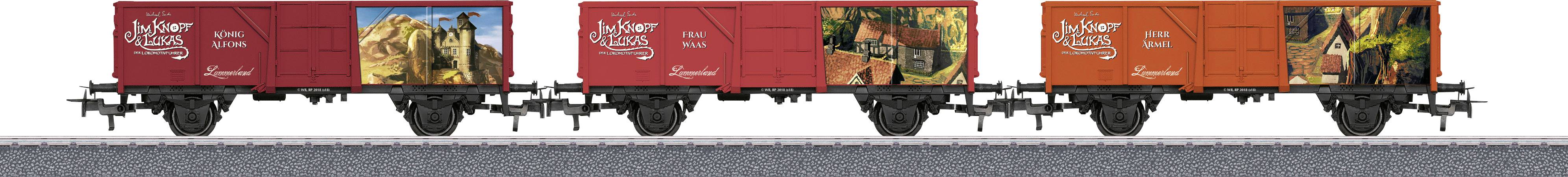 Märklin Start up 44815 H0 3er-Set Güterwagen "Jim Knopf und Lukas" Set 1