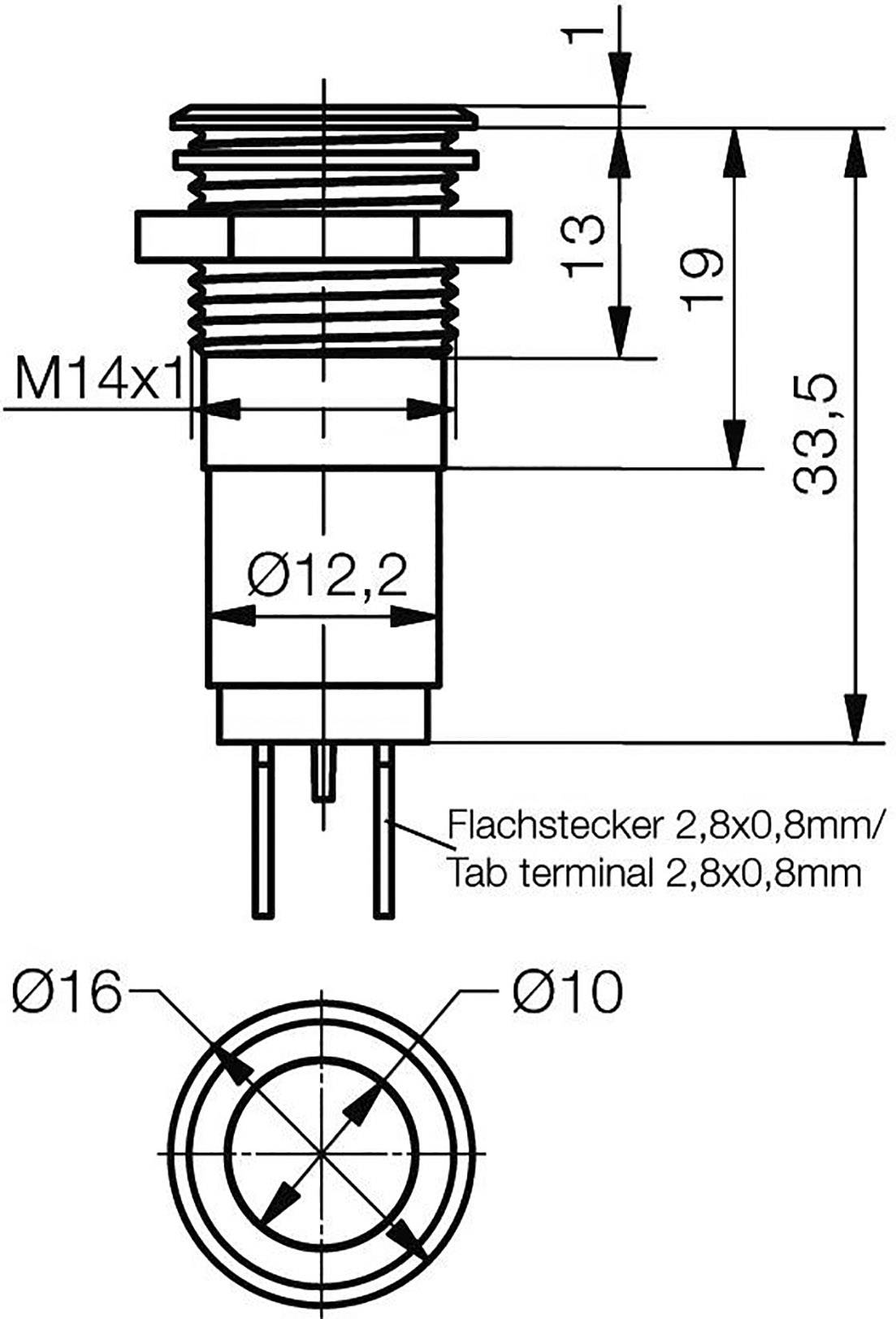 Signal Construct SMFC14422 LED-Signalleuchte Blau 12 V/AC, 12 V/DC 226 mcd