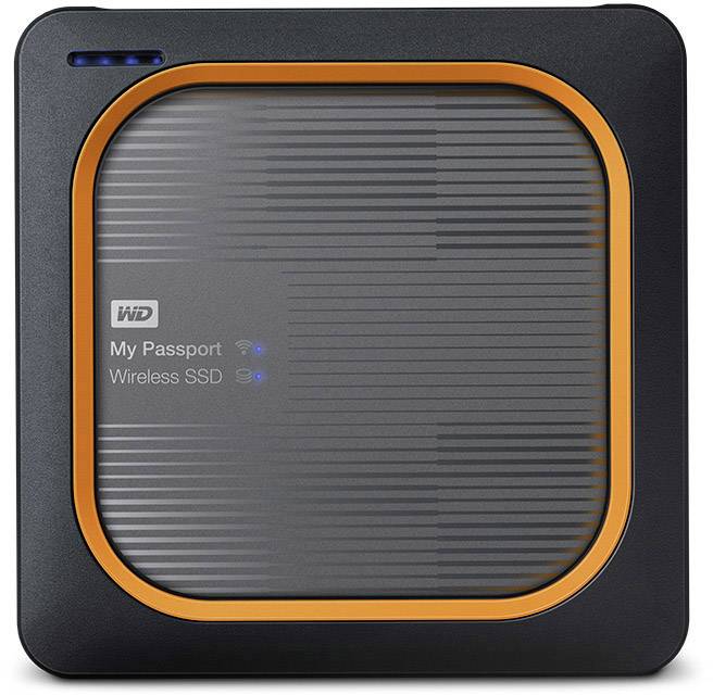 WD My Passport™ Wireless SSD 1 TB WLAN-SSD-Festplatte USB Host, USB 3.2 Gen 1 (USB 3.0), WLAN 802.11 b/g/n Grau  WDBAMJ0010BGY-EESN