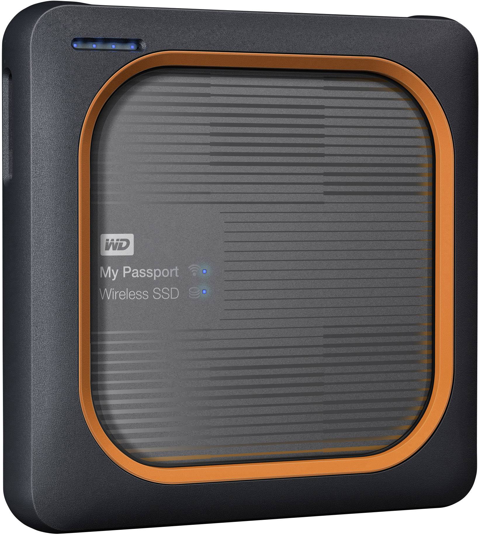 WD My Passport™ Wireless SSD 1 TB WLAN-SSD-Festplatte USB Host, USB 3.2 Gen 1 (USB 3.0), WLAN 802.11 b/g/n Grau  WDBAMJ0010BGY-EESN