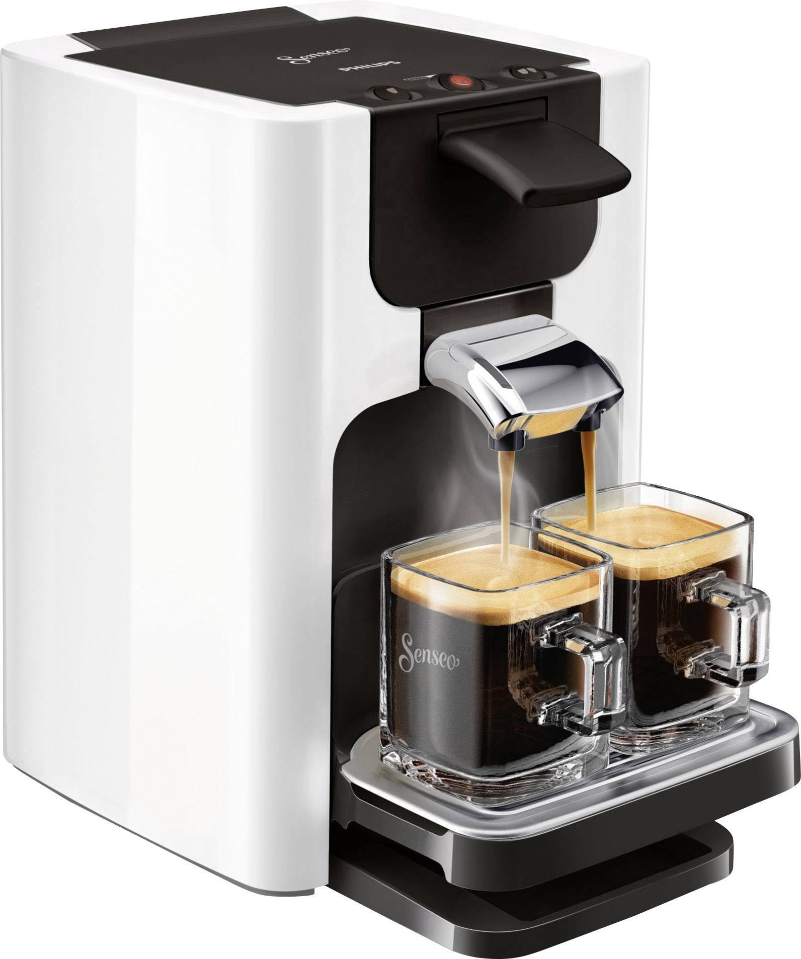 SENSEO® HD7865/00 HD7865/00 Kaffeepadmaschine Weiß Höhenverstellbarer Kaffeeauslauf