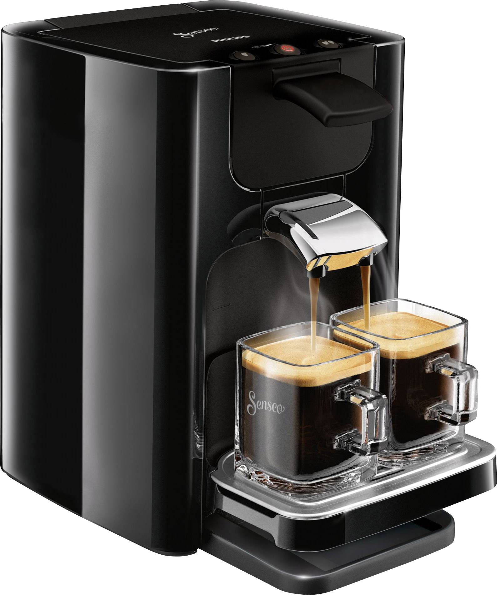 SENSEO® HD7865/60 HD7865/60 Kaffeepadmaschine Schwarz Höhenverstellbarer Kaffeeauslauf
