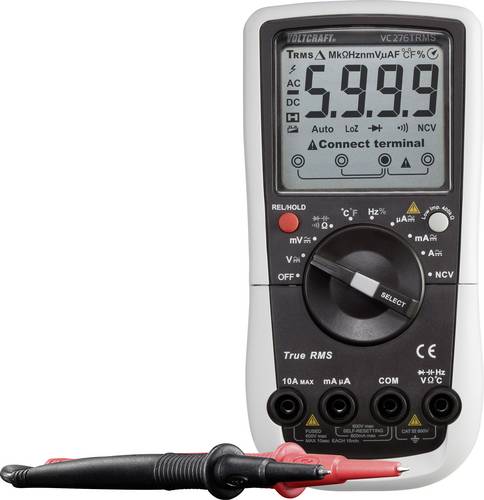 VOLTCRAFT VC276 (K) Hand-Multimeter kalibriert (ISO) CAT III 600V Anzeige (Counts): 6000