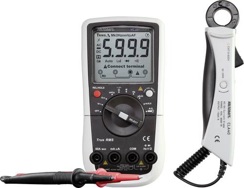 VC281 (K) Hand-Multimeter, Stromzangen-Adapter kalibriert (ISO) digital CAT III 600V Anzei